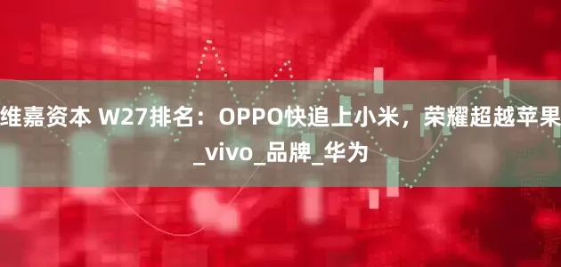 维嘉资本 W27排名：OPPO快追上小米，荣耀超越苹果_vivo_品牌_华为